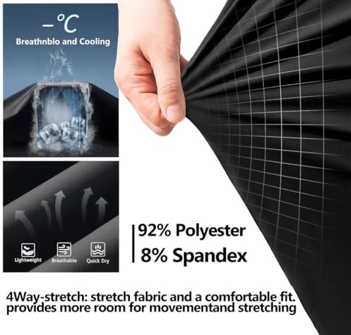 Men's Casual Pants Elastic Waist Drawstring Lightweight Cooling Hiking Trousers4