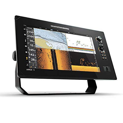 Image of Humminbird APEX 13 GPS Fish Finder with Transducer, MEGA Side Imaging+ & HD Touchscreen