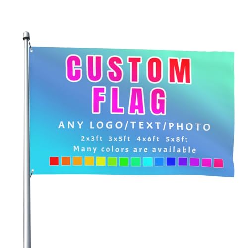 Drapeau Personnalisé 2x3 Pieds - Imprime Ton Image Ou Logo - Pour Jardin, Terrasse, événements