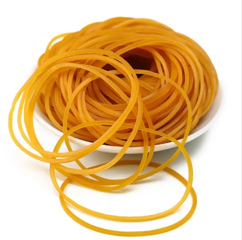 Keywins® 60g size 50mm Elastic Rubber Band Multicolour Wholesale High Elasticity Rubberbands Manufacturer Durable 1.5mm Yellow Rubber Bands For School Home Office Supplies and kitchen use