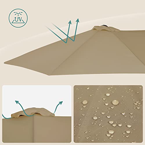 SONGMICS Ombrellone Doppio da Giardino, Parasole