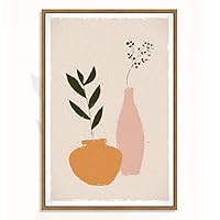 Framed Canvas Wall Art Vase by Morandi Canvas Prints Home Artwork Decoration for Living Room,Bedroom - 16x24 inches