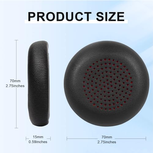 Replacement Ear Pads for Plantronics Voyager Focus UC B825 Binaural, BLACKWIRE 5220 5210 7225, Voyager Focus 2 UC USB-A Headset, Headset Ear Cushions Cups Cover miniatura 2