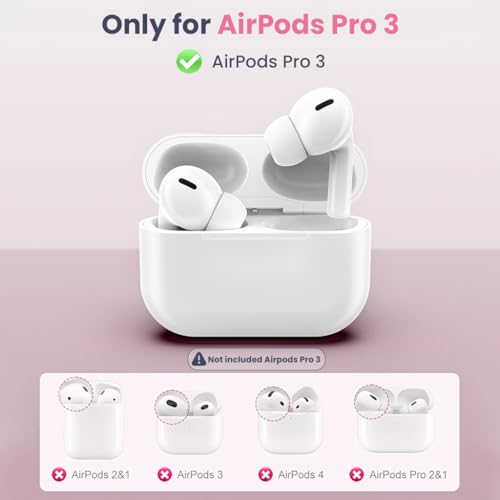 Image of ZORBES Silicone Earbud Charging Case Cover for AirPods Pro 3 with Carabiner | Scratch Protection, Slim Fit for Daily Carry, Soft Silicone, Precise Charging Access, Easy to Clean