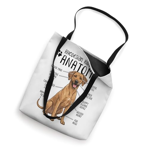 Bolsa tote para amantes del perro Rhodesian Ridgeback con diseño divertido de anatomía miniatura 2