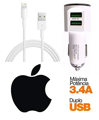 Carregador Carro Veicular Iphone Super Rápido Forte 8 X