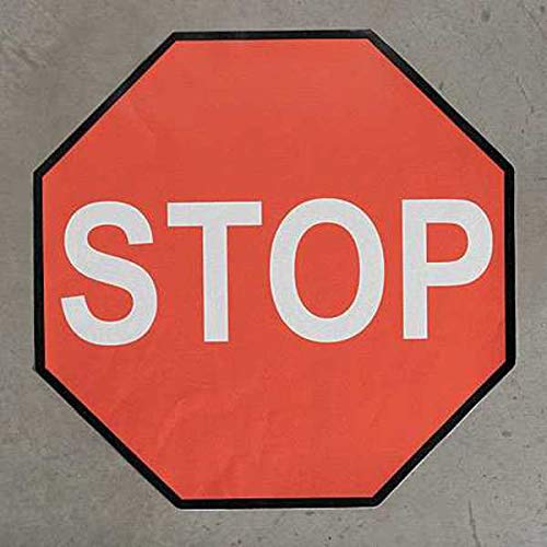 Amazon.com: Floor Stop Sign, 36 x 36 in. : Industrial