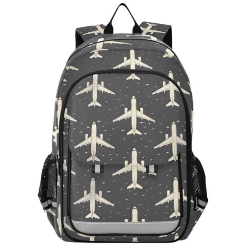 Sac à dos ordinateur portable enfants avec motifs avions pour école et loisirs