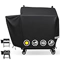 Utheer Grill Cover for Rec Tec RT-590, Recteq Deck Boss 590 Wood Pellet Grill - Upgraded Full-Length Heavy Duty Waterproof Anti-UV Cover with Elastic Drawstring for Recteq RT-590 Grill Accessories