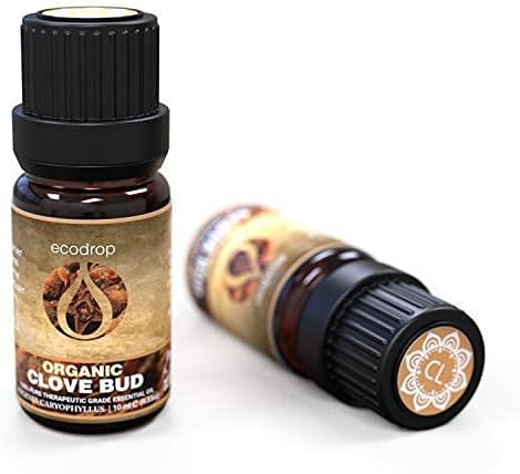 Ecodrop Clove Bud Essential Oil - 10ml Bottle, Brown, 10 ml (Pack of 1)