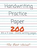 Handwriting Practice Paper for Kids: Dotted lined notebook for kids, 200 pages, 8.5x11 size, blank...