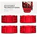 ZOBER All in One Christmas Ornament Storage Box & Decoration Container - Easy Access Removable Trays, Keeps 73 Ornaments - Adjustable Extent Area for Figurines and Pockets for Decoration - Red