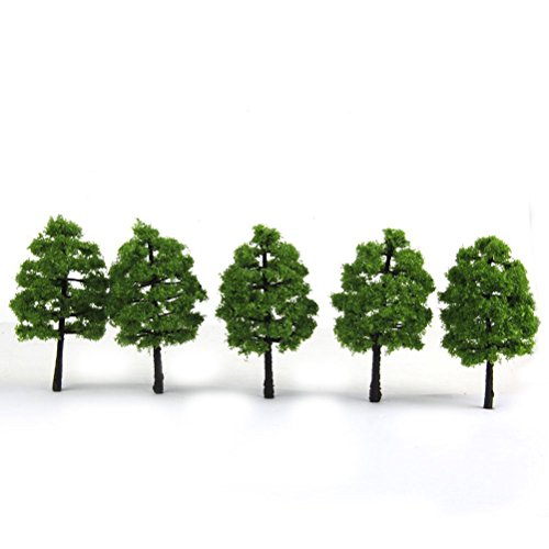 ROSENICE Modelo árbol árboles del paisaje paisaje tren ferrocarriles escalan 1: 100 CM 9 20pcs (verde oscuro)