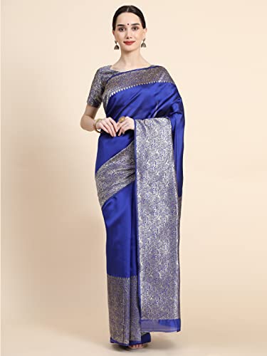 Image of Avantika Fashion Women's Classy Kanjivaram Soft Lichi Silk Banarasi Saree With Blouse Piece