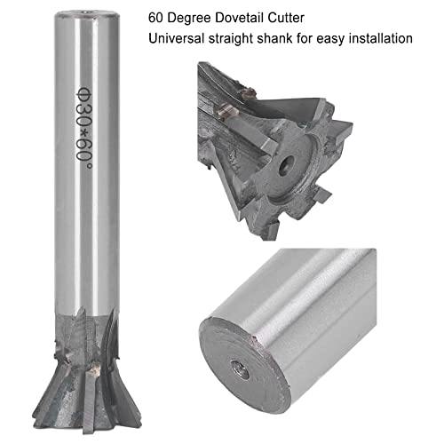 Image of Shanrya Dovetail Cutter Wear Resistant 60 Degree End Mill 6 Flutes with Straight Shank for Steel Iron Machining,Shanryah12D