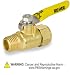 Smith-Cooper International 8141 Series Brass Mini Ball Valve, Inline, Lever Handle, 1/4 NPT Female, Non-Potable Water Use Only