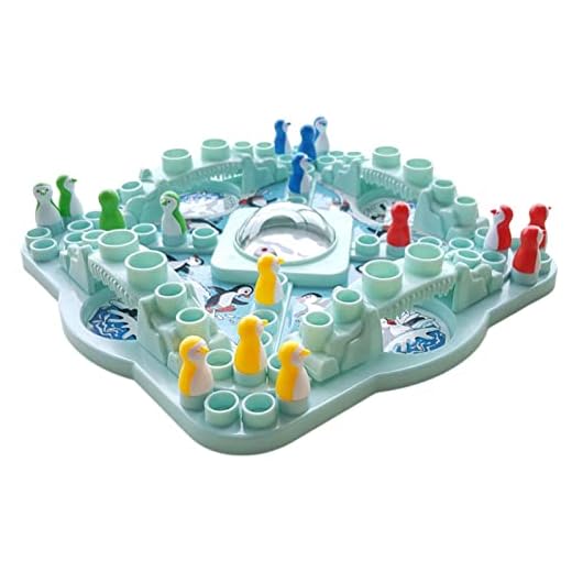T/Y Schackset – brädspel för 2–4 spelare – flygande schack familjespel med pingvinpjäser – bordsspel för barn och vuxna