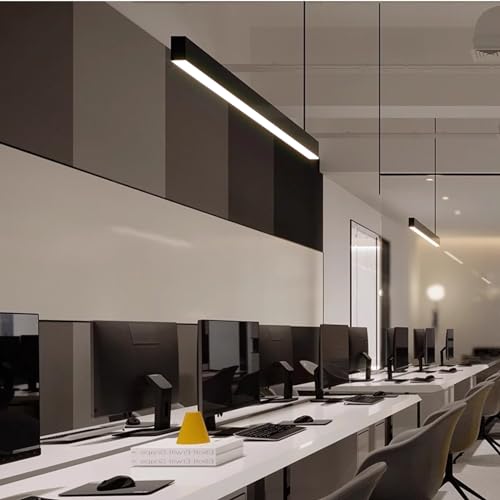 Be Studied LINEAR PENDANT LIGHT Fixtures Chandelier 50W Led Modern Office Light Adjustable Height Island Lights thumb #1