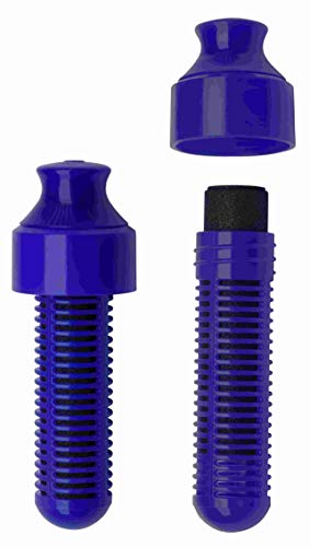 Bobble Classic Water Bottle, Filtered Water, Bpa-Free Reusable Bottle, Soft Touch Carry Cap With Replaceable Carbon Filter For Sustainable Water And Hydration 34 Oz, 2 Pack (Navy Blue) #TOP1