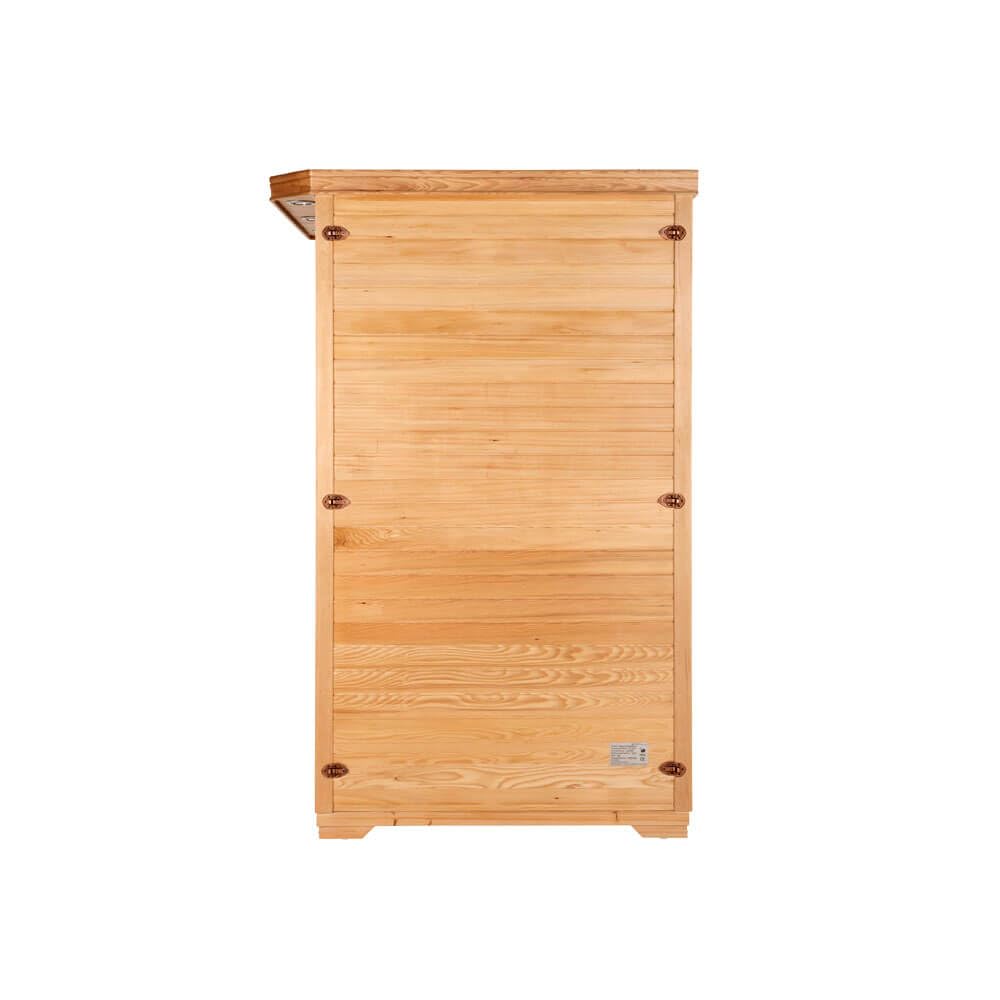 Home Deluxe – Infrarotkabine REDSUN M – 120 x 105 x 190 cm - für 2 Personen, 5 Keramikstrahler – Holz: Hemlocktanne I Infrarotsauna, Sauna, Wärmekabine, Infrarot