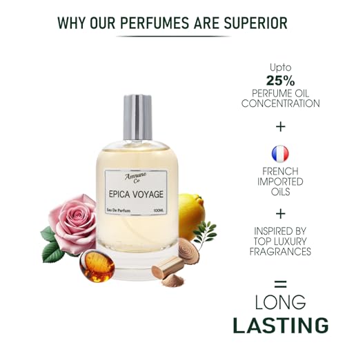 Image of Epica Voyage | Luxury Men Eau De Parfum | Citrus Floral Amber | Perfume Spray for Man | Strong & Long Lasting Fragrance | Luxury Gift for Him | 100 ml