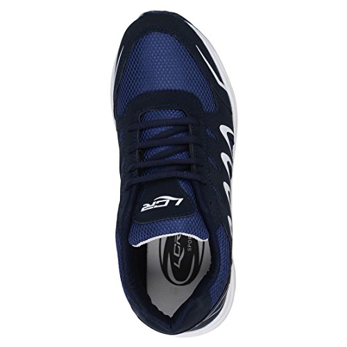 Image of LANCER Navy-White Running Shoes