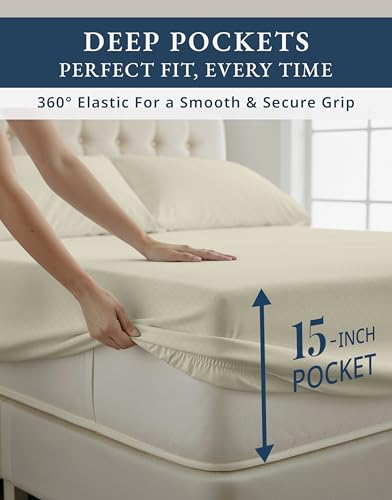 Image of LANE LINEN Cotton Bed Sheets Full 100% Egyptian Cotton Sateen - Linen | Pink Full Size Sheets - 4-Piece Set, For Guests And Everyday Use, For A Silky Hotel-Style Bed, Guest-Ready Comfort