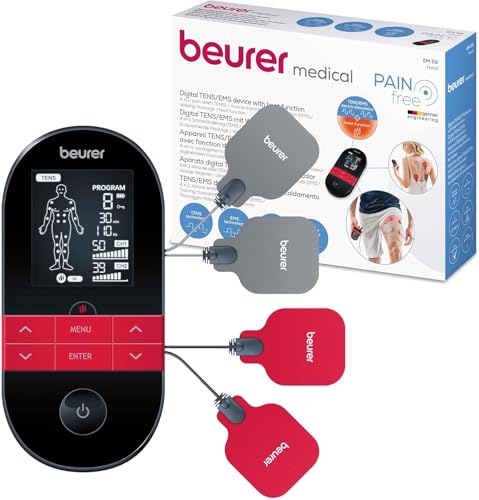 Beurer EM 59 Appareil numérique TENS/EMS, stimulation électrique 4-en-1 pour la thérapie de la...
