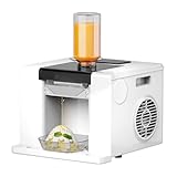 STDZQCWY Gewerbliche Eismaschine, 280-W-Schneeflocken-Eismaschine, 750-ml-Flaschenkapazität, 60 Kg/Tag, Intelligente Geschwindigkeitsregulierung, Mit Edelstahlspindel, Für Haushalt, Gewerbe