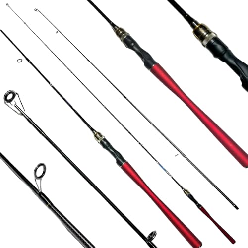 VARA PARA MOLINETE VERMELHA CMIK 5'6' - 1.65M CARBONO - 15-45LB - 2 PARTES - ALTO PADRAO