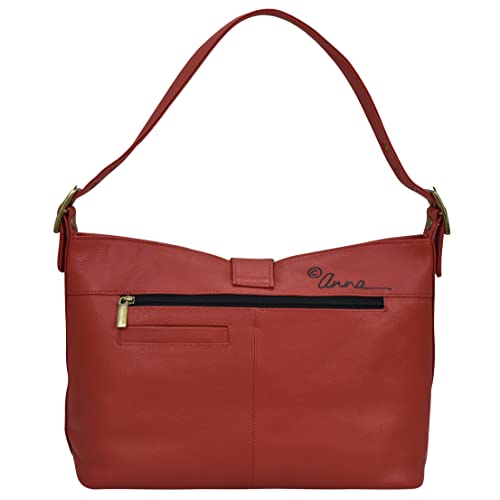 Image of Anna by Anuschka Women's Hand-Painted Genuine Leather Studded Side Hobo