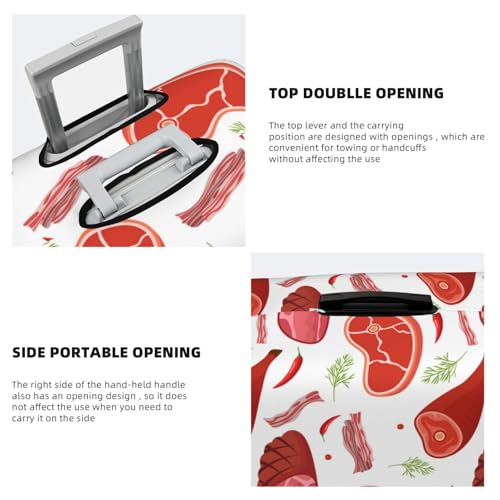 Luggage Cover Protector Suitcase Cover - High Elasticity Ham Bacon Print Suitcase Cover for Luggage2