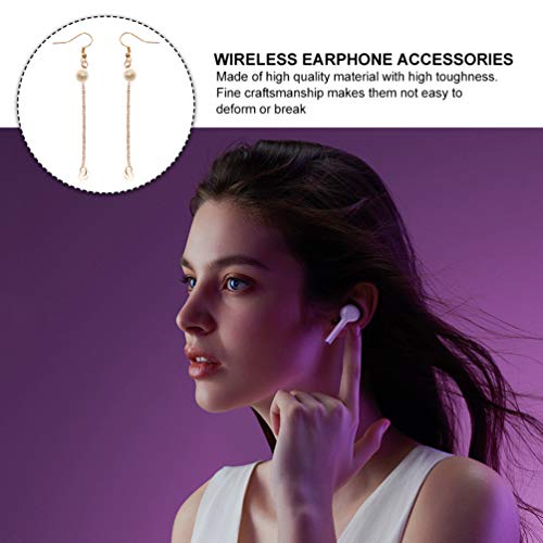 ULTECHNOVO Brincos de Fone de Ouvido Corrente de Liga Anti-Perdida Suporte de Fone de Ouvido Sem Fio