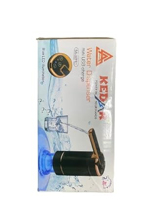 KEDAR Automatic Drinking Water Pump with Blue led Light with Different Pumping Option,Water Dispenser for Home and Office use, Durable and HVY use for Water can with USB Charging Cable 1200 mAh