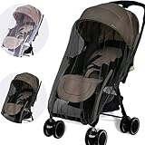 Mosquito Net for Stroller - Protective 2Pack Baby Net Stroller Net - Perfect Bug Net for Strollers, Bassinets, Cradles, Playards,Pack N Plays and Portable Mini Crib (White+Grey)