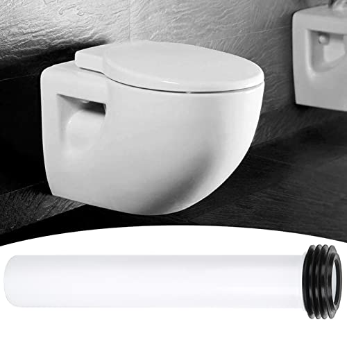 White Concealed Toilet Water Tank Straight Flush Pipe Lengthened Flushing Tube Toilet Accessory