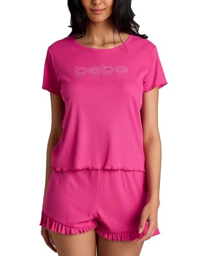 Opiniones de Camisas de pijama para Bebé más recomendados. 46 Bebe - Conjunto de pijama para mujer, camisa y descanso, pantalones cortos de pijama, Fucsia, Large