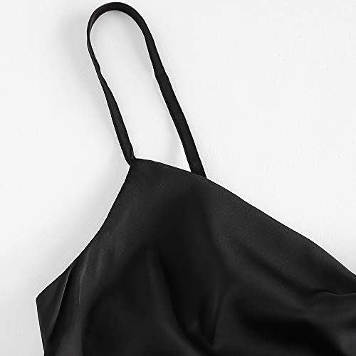 ZAFUL Ladies's Silky Pleated Draped Bustier Corset-Type Deep V Neck Midi Costume 5 41NVmu58apL. AC