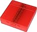 MTM 100 Round Flip-Top Ammo Box 40/45/10MM Cal (Clear Red)