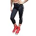 Zumba Fitness Zumba Dance Compression Fitness Pantalon de Femmes Faire des Exercices Sport Elastiques Imprimé Capri Legging Leggings, Noir VIF, XS Donna