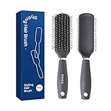 RHOS ヘアブラシ メンズ くし スタイリング ヘアケアブラシ 乾湿両用 ス抜け髪予防 絡まない 美髪 静電気防止ヘアブラシ (グレ)