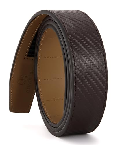 Image of CHAOREN Ratchet Belt Replacement Strap 1 3 /8 inch, Leather Belt Strap for 40MM Slide Click Buckle