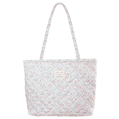 Image of Sunwel Fashion Top Zipper Floral Quilted Bag Small Tote Bag for Women
