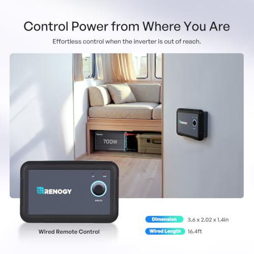 Renogy P2 700W Pure Sine Wave Inverter 12V DC to 120V AC for RV Truck Home - image 6