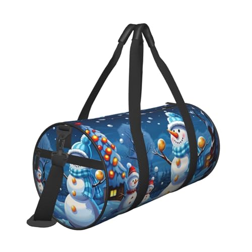 Travel Bag For Women,Winter Snowman Print Personal Item Duffle Bags,Weekend Travel Duffel Tote Bag,Travel Sport Gym Bag For Men,Airplane Travel Essentials For Flying3