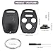 2 Pack Key Fob Shell Replacement for Honda Accord 2003-2012 / Civic EX 2006-2013 / Pilot 2009-2015 / CR-V 2005-2006 4 Button Car Keyless Entry Remote Control Key Fob Case Cover - NO Cutting Require
