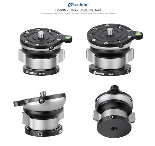 Image of LB-65 65mm Leveling Base for Tripod w Butterfly Lock Collar 39.6lb Max Load + /-15 Tilt