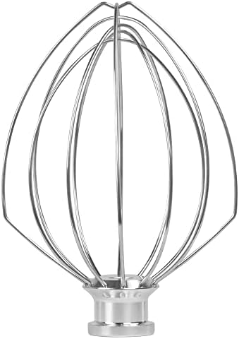 K5AWW Wire Whip Attachment for KitchenAid 6 Quart Bowl-Lift Stand Mixers, 6-Wire Whip Replacement for KitchenAid 6QT Bowl-Lift Mixers, Egg Cream Stirrer, Cakes Mayonnaise Whisk, Silver