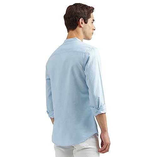 Image of UNITED COLORS OF BENETTON Men's Cotton Solid Slim Fit Shirt