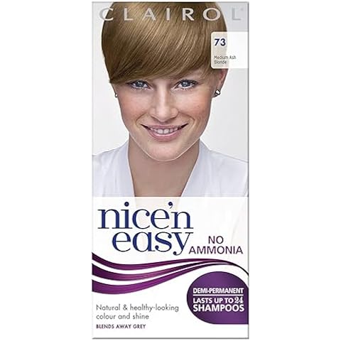 Clairol Nice'n Easy No Ammonia Hair Dye, 73 Ash Blonde Cover